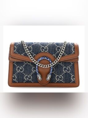 Authentic Gucci Super Mini Dionysus GG Denim Shoulder / Crossbody Bag 💙